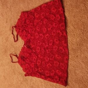 Red Lace Camisole, Size L